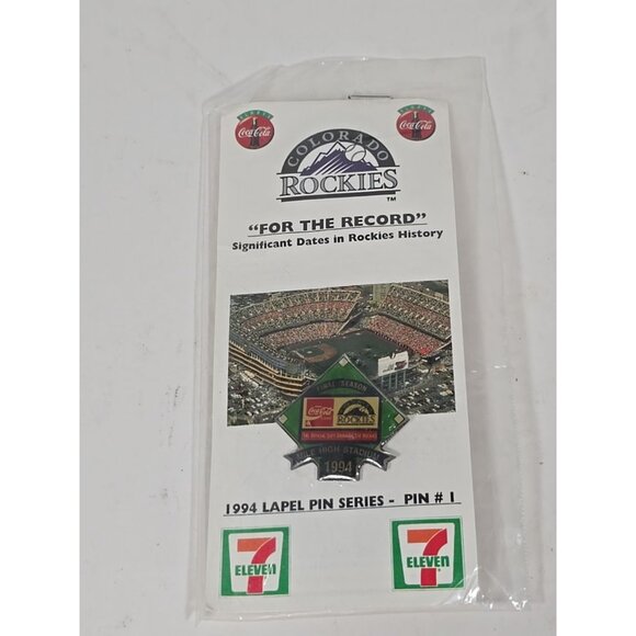 1994 Colorado Rockies Mile High Stadium Final Season Lapel Pin Series #1 - Picture 1 of 3